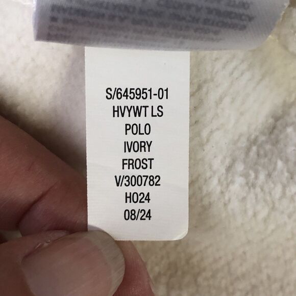 Gap Men’s 1/4  zip Ivory Frost pull over sweatshirt size large - Picture 15 of 15